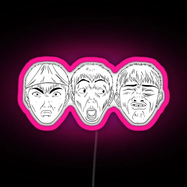 GTO Onizuka Funny Faces Led And Goodies RGB Neon Sign