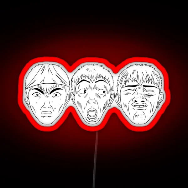 GTO Onizuka Funny Faces Led And Goodies RGB Neon Sign