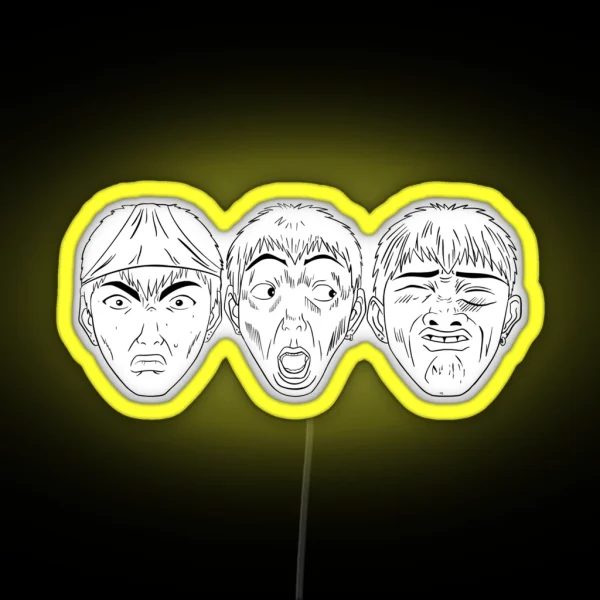 GTO Onizuka Funny Faces Led And Goodies RGB Neon Sign