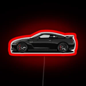 GTR R35 Black RGB Neon Sign