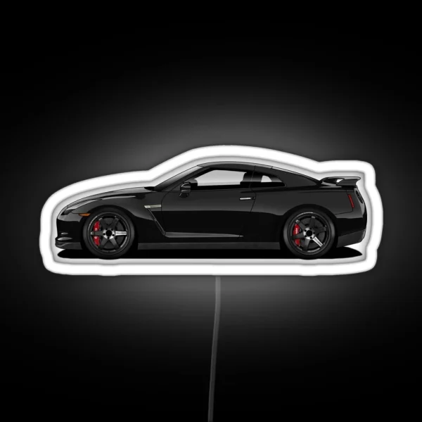 GTR R35 Black RGB Neon Sign