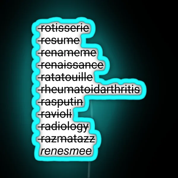 Guess Renesmee S Name RGB Neon Sign