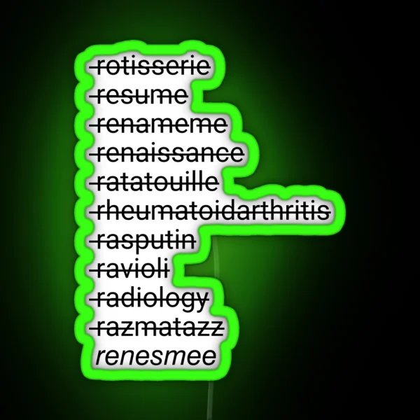 Guess Renesmee S Name RGB Neon Sign