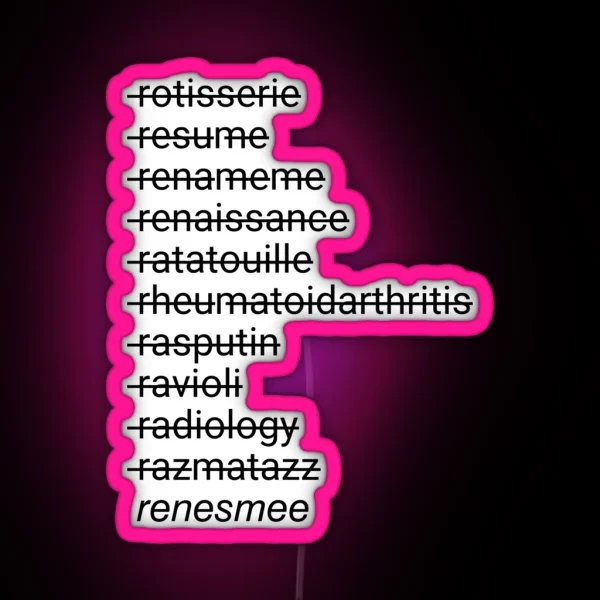 Guess Renesmee S Name RGB Neon Sign