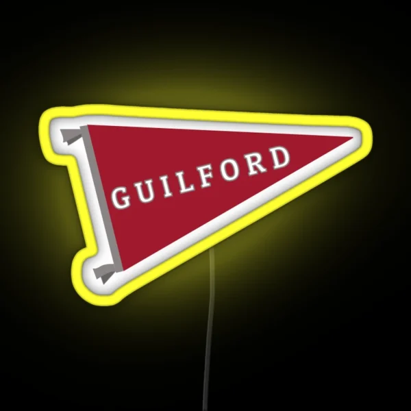 Guilford College Pennant RGB Neon Sign