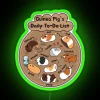 Guinea Pig Daily To Do List Brown Background RGB Neon Sign - Image 4