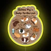 Guinea Pig Daily To Do List Brown Background RGB Neon Sign - Image 6