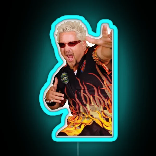 Guy Fieri Flavor Town RGB Neon Sign