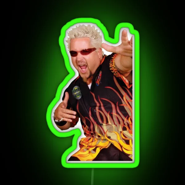 Guy Fieri Flavor Town RGB Neon Sign