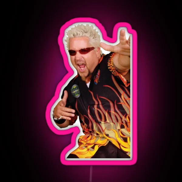Guy Fieri Flavor Town RGB Neon Sign