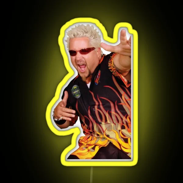 Guy Fieri Flavor Town RGB Neon Sign