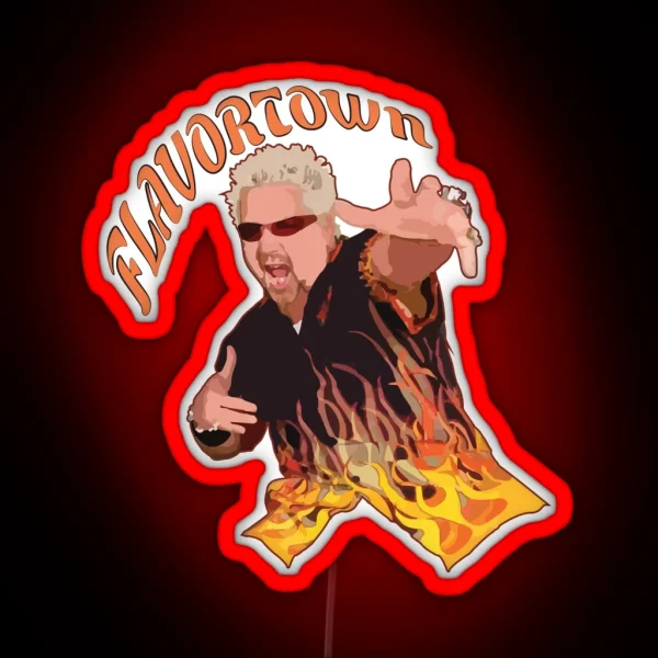 Guy Fieri Flavortown RGB Neon Sign