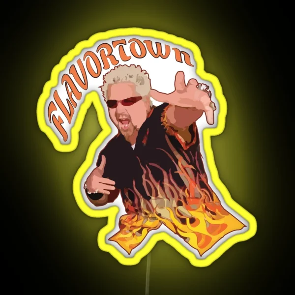 Guy Fieri Flavortown RGB Neon Sign