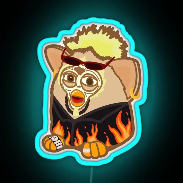 Guy Fieri Furby RGB Neon Sign