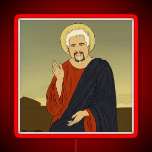 Guy Fieri Jesus RGB Neon Sign
