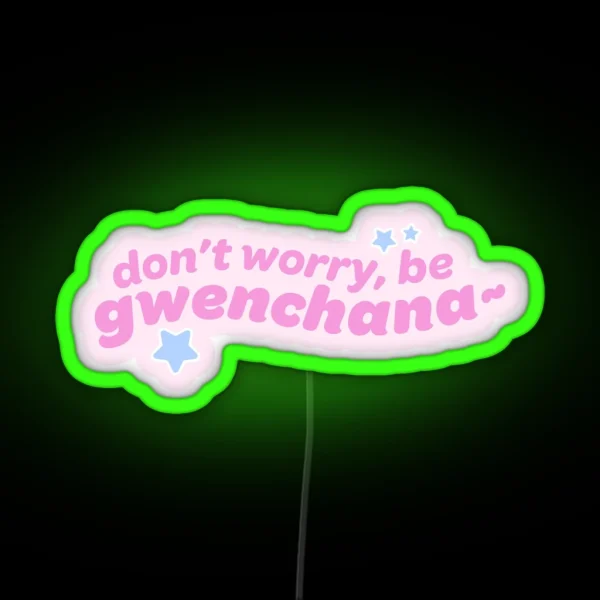 Gwenchana Quote Korean Kdrama Kpop Cute Groovy Aesthetic RGB Neon Sign