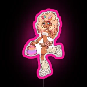 GYARU DREAMS Led White BG Ver RGB Neon Sign