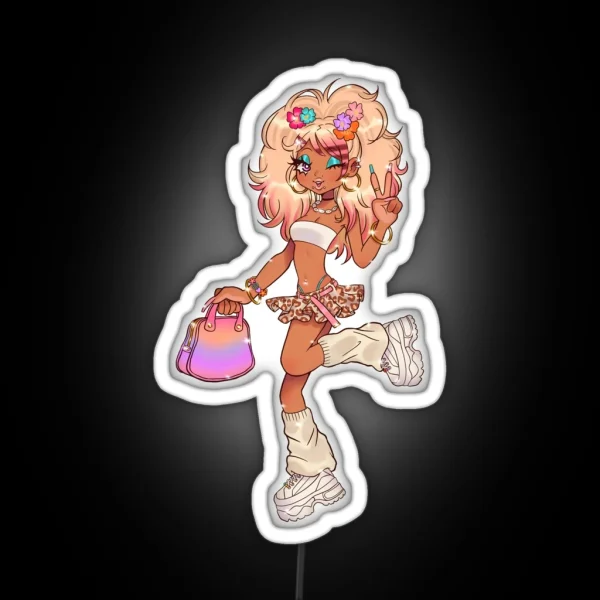GYARU DREAMS Led White BG Ver RGB Neon Sign