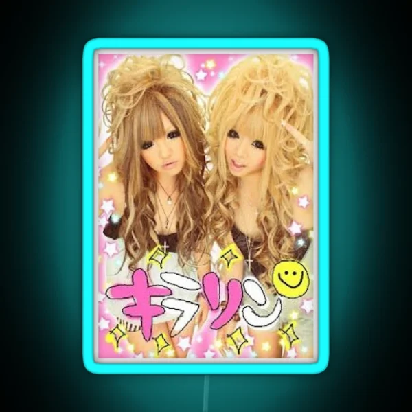 Gyaru Girls Fashion Poster RGB Neon Sign