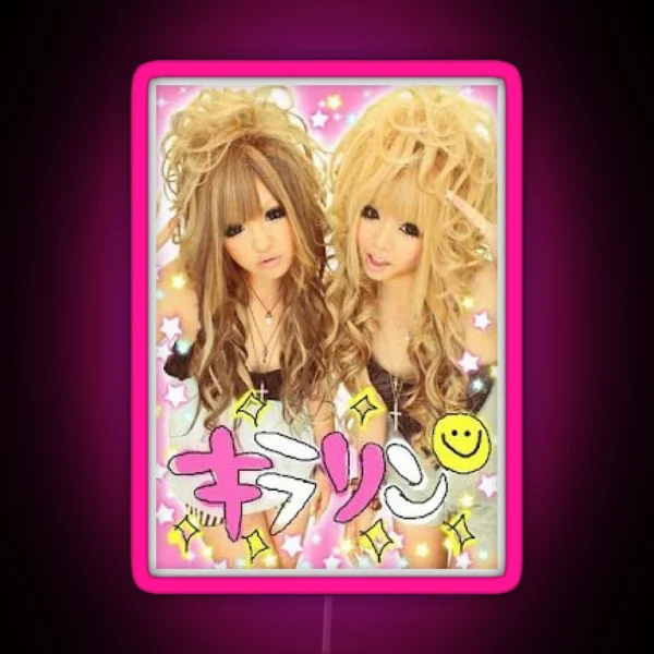 Gyaru Girls Fashion Poster RGB Neon Sign