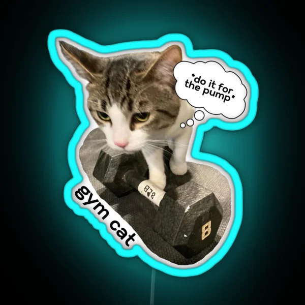 Gym Cat RGB Neon Sign