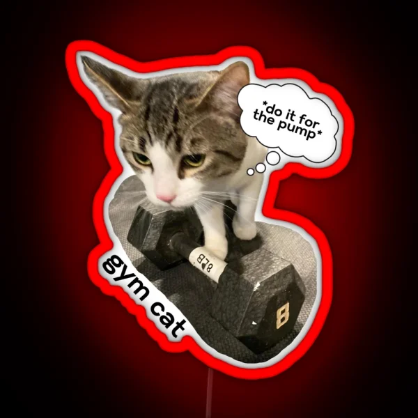 Gym Cat RGB Neon Sign