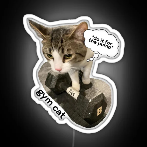 Gym Cat RGB Neon Sign