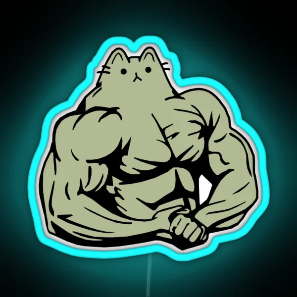 Gym Cat RGB Neon Sign