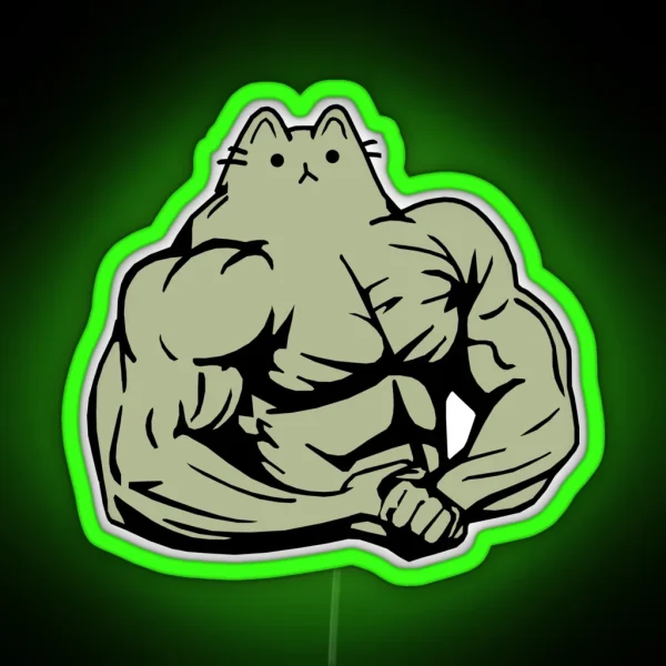 Gym Cat RGB Neon Sign