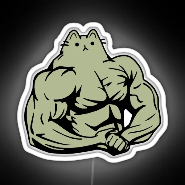Gym Cat RGB Neon Sign