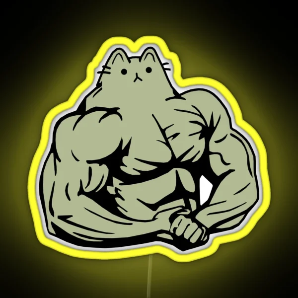 Gym Cat RGB Neon Sign