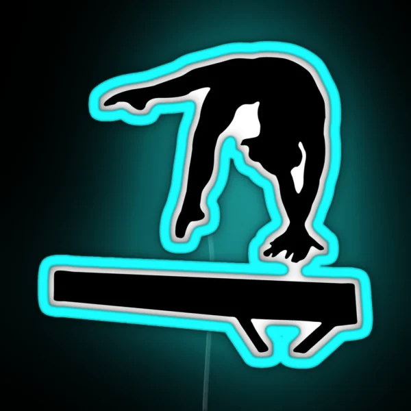 Gymnastics Beam Graphic RGB Neon Sign