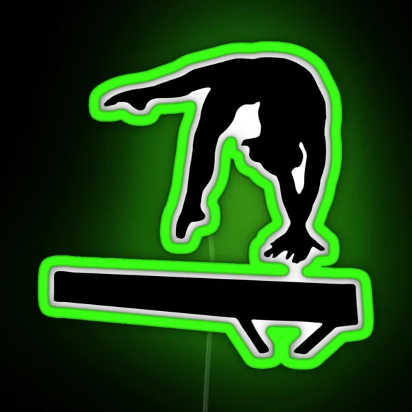 Gymnastics Beam Graphic RGB Neon Sign