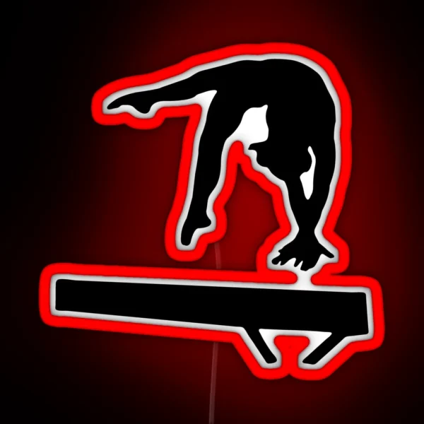 Gymnastics Beam Graphic RGB Neon Sign