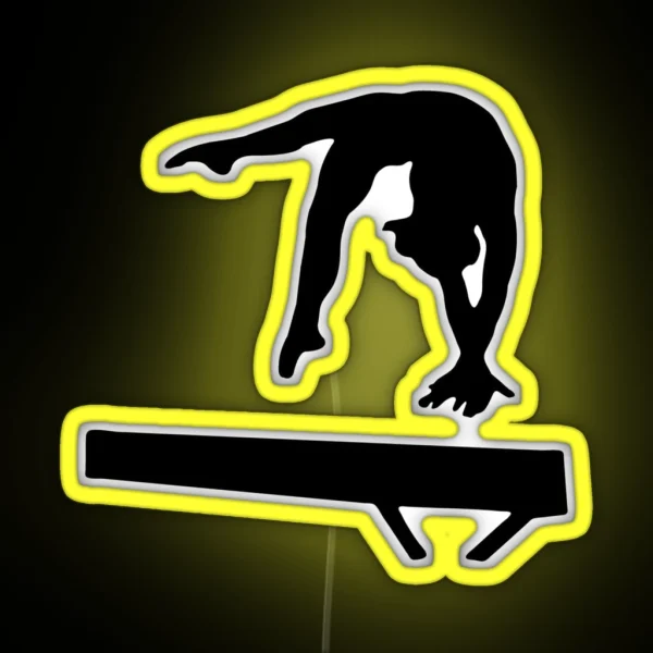 Gymnastics Beam Graphic RGB Neon Sign