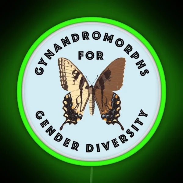 Gynandromorphs For Gender Diversity RGB Neon Sign