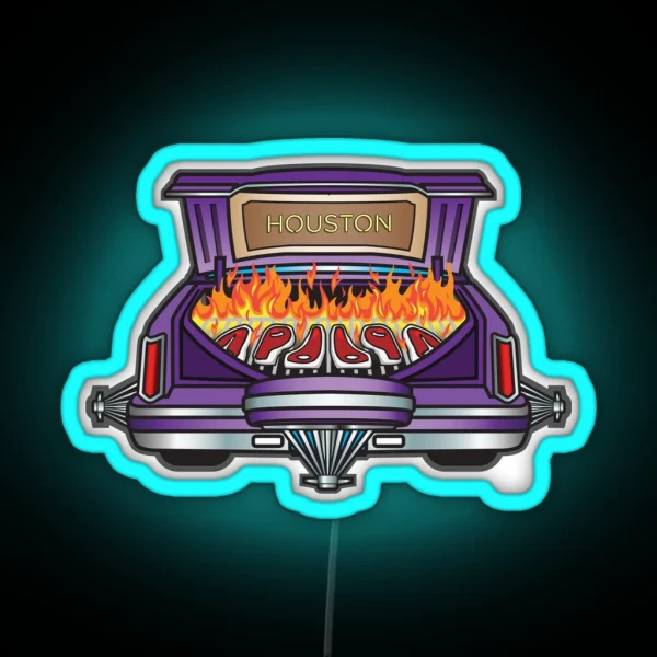 H Town Popped Trunk Griller RGB Neon Sign