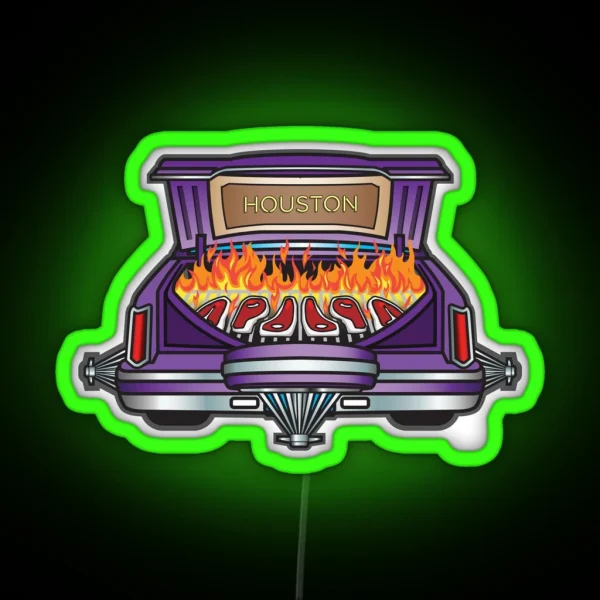 H Town Popped Trunk Griller RGB Neon Sign