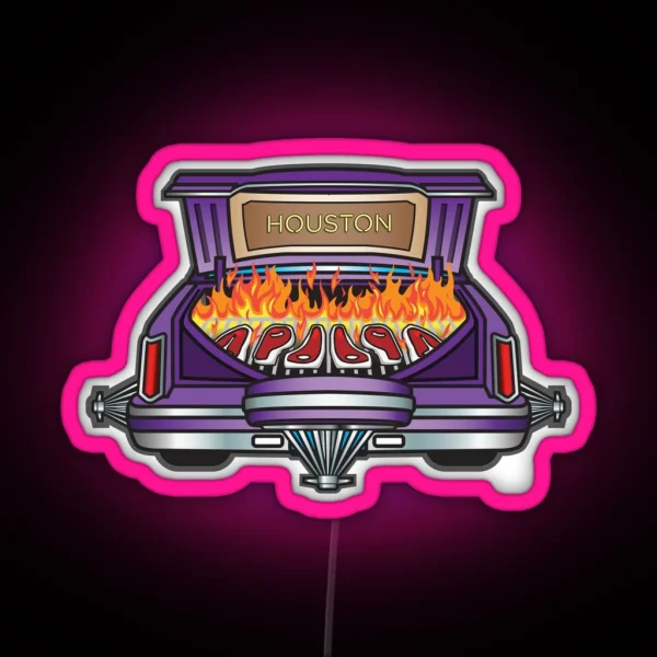 H Town Popped Trunk Griller RGB Neon Sign
