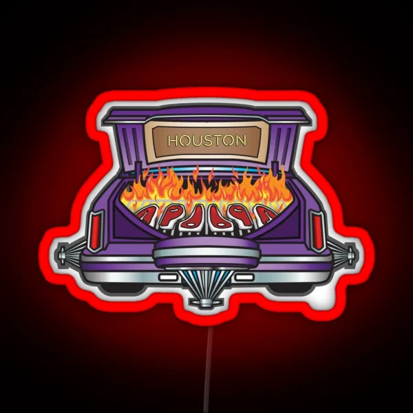 H Town Popped Trunk Griller RGB Neon Sign