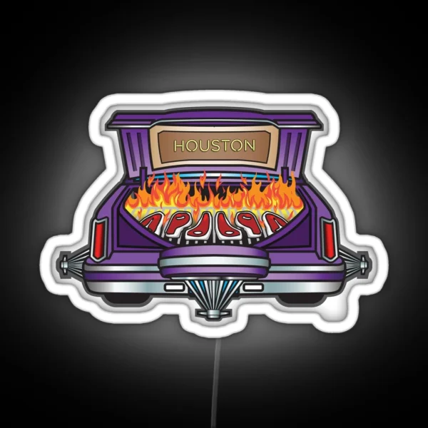 H Town Popped Trunk Griller RGB Neon Sign