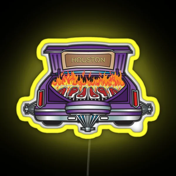 H Town Popped Trunk Griller RGB Neon Sign