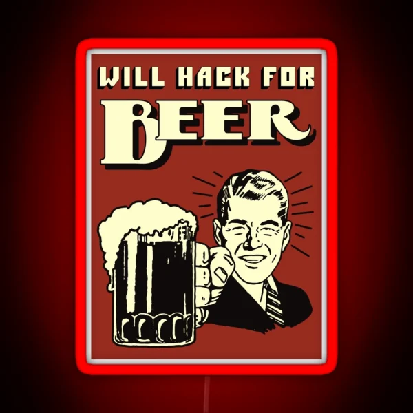 Hacker RGB Neon Sign