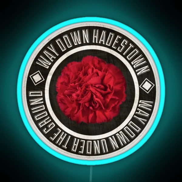 Hadestown Carnation Fan Edit Logo RGB Neon Sign