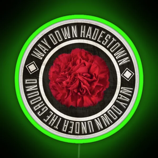 Hadestown Carnation Fan Edit Logo RGB Neon Sign