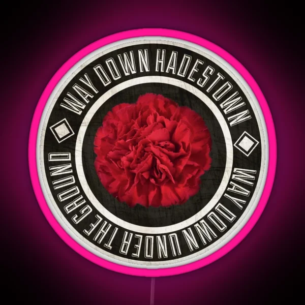 Hadestown Carnation Fan Edit Logo RGB Neon Sign