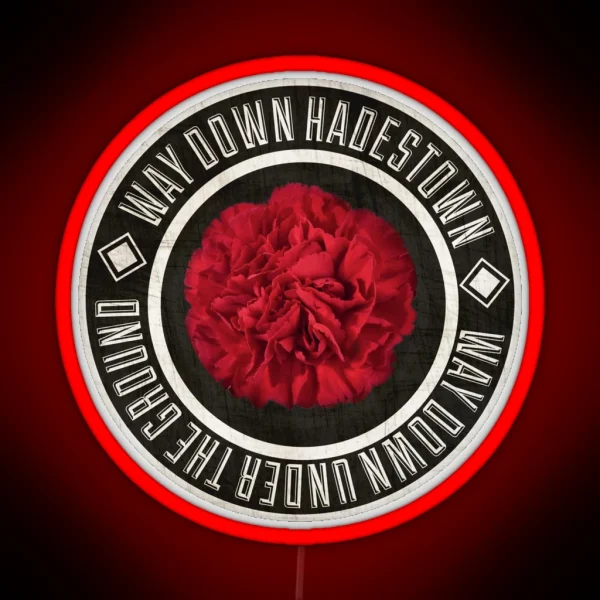 Hadestown Carnation Fan Edit Logo RGB Neon Sign