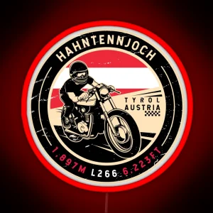 Hahntennjoch Austria Motorcycle RGB Neon Sign