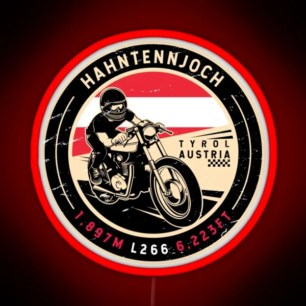 Hahntennjoch Austria Motorcycle RGB Neon Sign