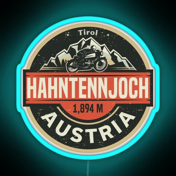 Hahntennjoch High Mountain Pass RGB Neon Sign